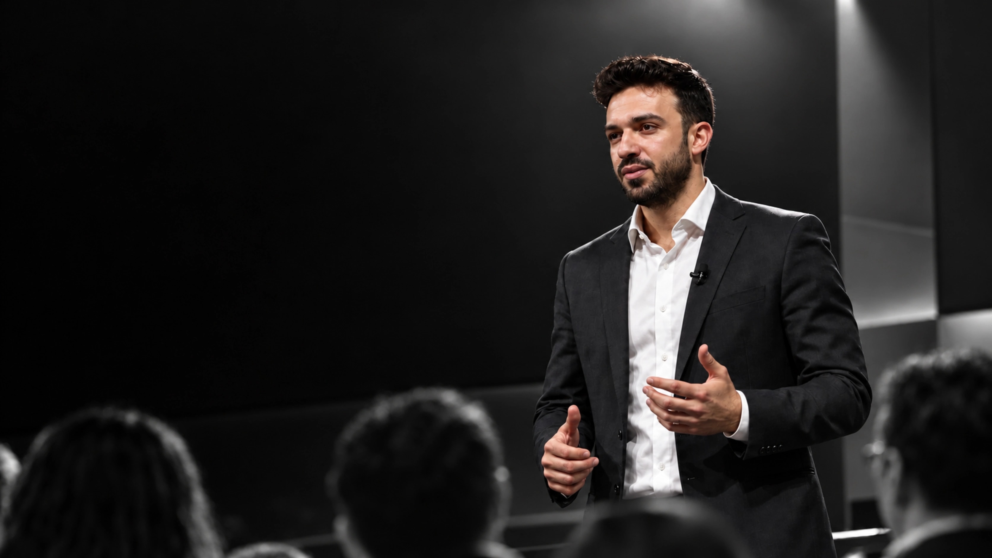 Emin Kartcı’nın sunum yaparken editoryal canlandırması